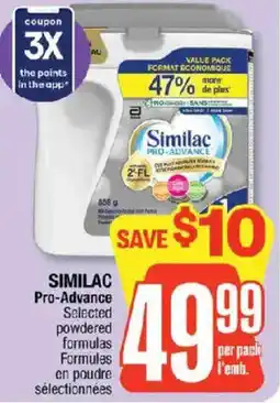 Jean Coutu Similac Pro-Advance Selected powdered formulas offer