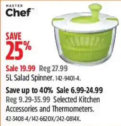 Canadian Tire Master Chef 5L Salad Spinner offer