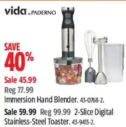 Canadian Tire Vida immersion hand blender offer