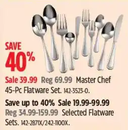 Canadian Tire Master Chef 45-Pc Flatware Set offer