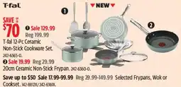 Canadian Tire T-fal 12-Pc Ceramic Non-Stick Cookware Set offer