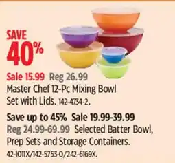 Canadian Tire Master Chef 12-Pc Mixing Bowl Set with Lids offer