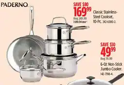 Canadian Tire Paderno classic stainless-steel cookset 10-pc offer