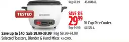 Canadian Tire Black & Decker 16-Cup Rice Cooker offer