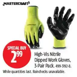 Canadian Tire Mastercraft High-Vis Nitrile Dipped Work Gloves offer