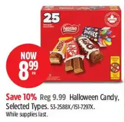 Canadian Tire Nestle Halloween Candy offer