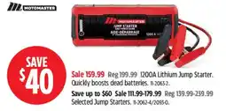 Canadian Tire Motomaster 1200a lithium jump starter offer