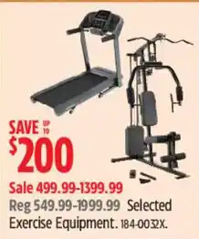 Canadian Tire Selected Exercise Equipment offer
