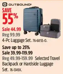Canadian Tire Outbound 4-Pc Luggage Set offer