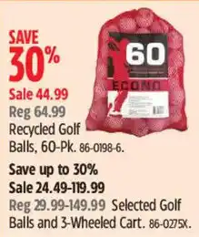 Canadian Tire Recycled Golf Balls offer