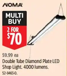Canadian Tire Noma double tube diamond plate led shop light offer