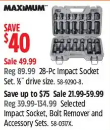 Canadian Tire Maximum 28-Pc Impact Socket Set offer