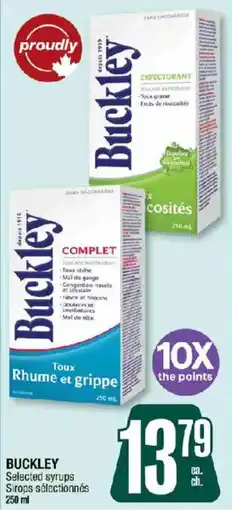 Jean Coutu Buckley selected syrups offer