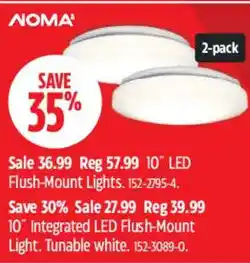 Canadian Tire Noma 10" LED Flush-Mount Lights offer