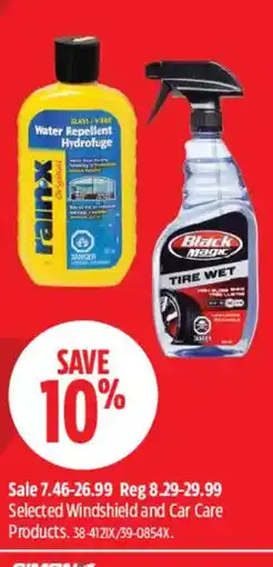 Canadian Tire Selected Windshield and Car Care Products offer