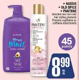 Jean Coutu Aussie and Pantene selected hair care and hair styling products offer
