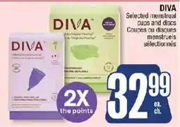 Jean Coutu Diva selected menstrual cups and discs offer