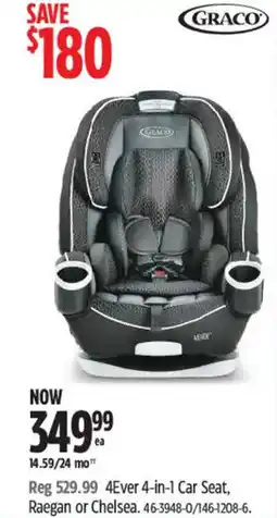 Canadian Tire Graco 4Ever 4-in-1 Car Seat, Raegan or Chelsea offer