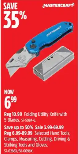 Canadian Tire Mastercraft Folding Utility Knife with 5 Blades offer