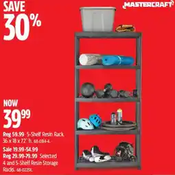 Canadian Tire Mastercraft 5-Shelf Resin Rack offer