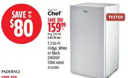 Canadian Tire Master Chef fridge offer
