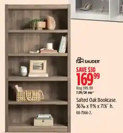 Canadian Tire Sauder Salted Oak Bookcase offer