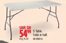 Canadian Tire 5' Table offer