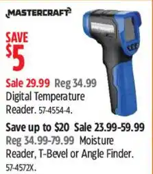 Canadian Tire Mastercraft digital temperature reader offer