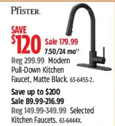 Canadian Tire Pfister Modern Pull-Down Kitchen Faucet, Matte Black 63-6455-2 offer