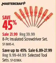 Canadian Tire Mastercraft 8-Pc Insulated Screwdriver Set offer