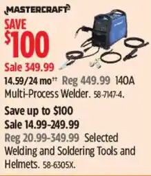 Canadian Tire Mastercraft 140A Multi-Process Welder offer