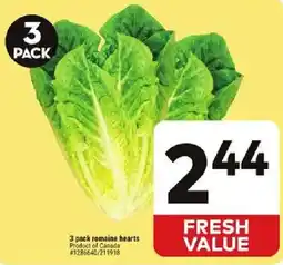 Giant Tiger Fresh Value romaine hearts offer