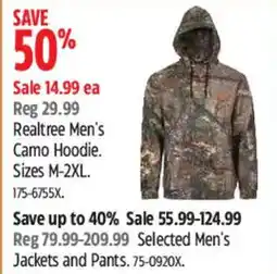 Canadian Tire Realtree Men's Camo Hoodie offer