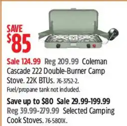 Canadian Tire Coleman Cascade 222 Double-Burner Camp Stove offer
