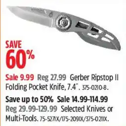 Canadian Tire Gerber Ripstop II Folding Pocket Knife offer