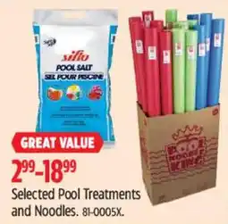 Canadian Tire Selected Pool Treatments and Noodles offer