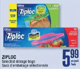 Jean Coutu Ziploc selected storage bags offer