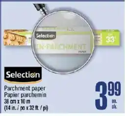 Jean Coutu Selection parchment paper offer