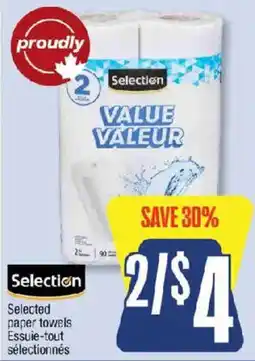 Jean Coutu Selection selected paper towels offer