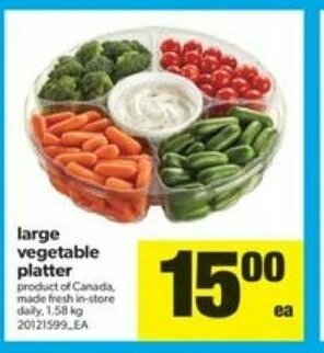 Real Canadian Superstore Large vegetable platter offer