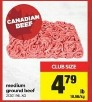 Real Canadian Superstore Medium ground beef offer