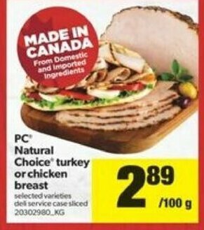 Real Canadian Superstore PC natural choice turkey offer