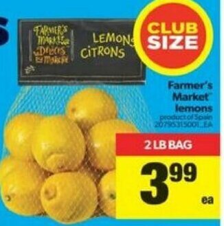Real Canadian Superstore Farmer's market lemons offer