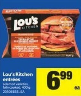 Real Canadian Superstore Lou's kitchen entrées offer