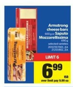 Real Canadian Superstore Armstrong cheese bars offer