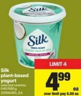 Real Canadian Superstore Silk plant-based yogurt offer