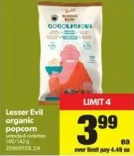 Real Canadian Superstore Lesser evil organic popcorn offer