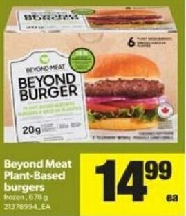 Real Canadian Superstore Beyond meat plant-based burgers offer