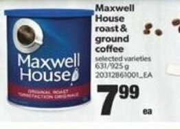 Real Canadian Superstore Maxwell house roast & ground coffee offer