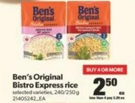 Real Canadian Superstore Ben's original bistro express rice offer